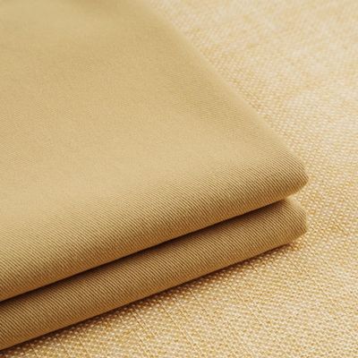 100% Cotton Twill Cloth Fabric Single-Yarn Drill Fabric for Pants, Wind Cheater, Jacket, Fashion Design Apparel Cloth by The Yard (Khaki)