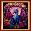 Foxdiviy Cross Stitch Kits - Dragon Flower 16x20 inch - 11CT Embroidery Patterns - Art Crafts DIY Needlepoint Kits for Beginners Adults view 1