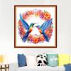 Foxdiviy Stamped Cross Stitch Kits - Flower Hummingbird 18x18 inch - Pre-printed Embroidery Patterns - Art Crafts DIY Needlework Starter Kits for Beginners Adults All Ages view 2