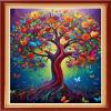 Foxdiviy Cross Stitch Kits - Colorful Tree 16x20 inch - 11CT Embroidery Patterns - Art Crafts DIY Needlework Starter Kits for Beginners Adults view 1
