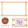 RVEFOT Wooden Cross Stitch Frame, Embroidery Scroll Frame, Cross Stitch Hoop Stand, Embroidery Hoop Holder, Adjustable Needlepoint Stretcher Frame, Embroidery Tapestry Quilting Frame (54.5cm) view 1