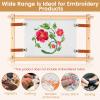 RVEFOT Wooden Cross Stitch Frame, Embroidery Scroll Frame, Cross Stitch Hoop Stand, Embroidery Hoop Holder, Adjustable Needlepoint Stretcher Frame, Embroidery Tapestry Quilting Frame (54.5cm) view 3