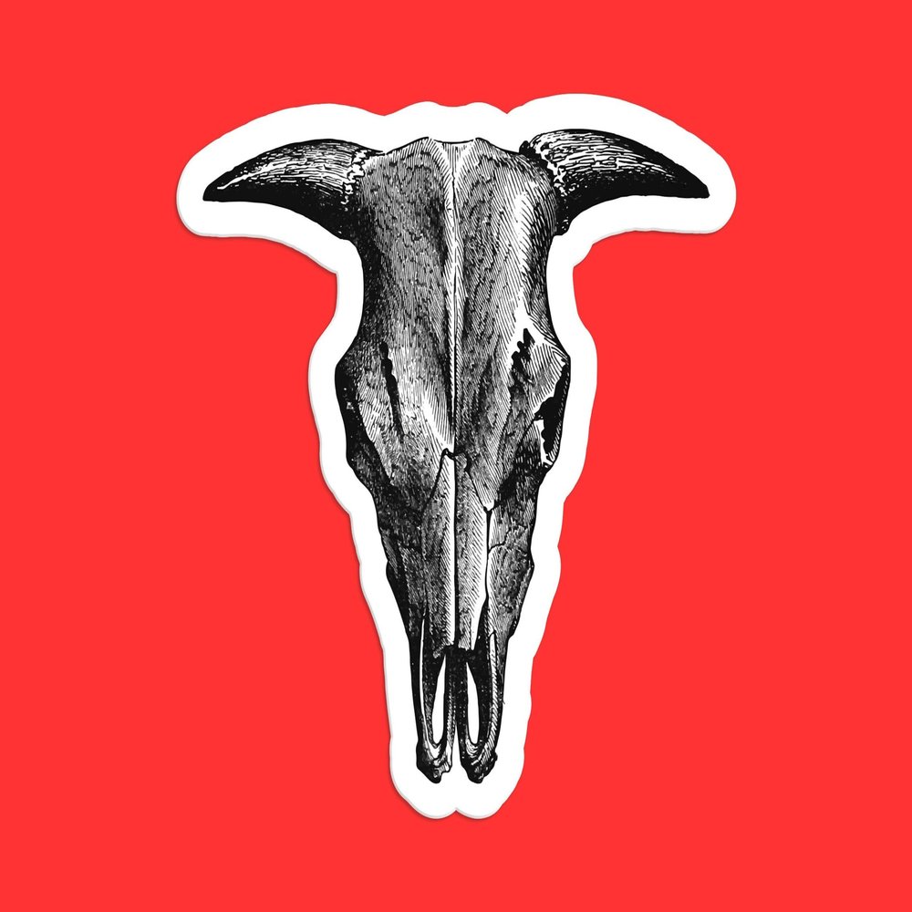 Sheep skull Sticker, 12"