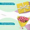 PerkHomy Lemon Yellow Kraft Paper Roll 17.5" x 960" (80') for Gift Wrapping Bouquet Flower Art Painting Craft Writing Packaging Shipping 80GSM 55LB (Lemon Yellow, 17.5" x 80') view 4