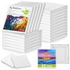 22PCS Mini Canvases for Painting 5 x 5 in Bulk Small Square Stretched Canvases, 0.4 in Thick Blank Canvas for Students, Art Supplies, School & Home Crafts view 1