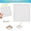 22PCS Mini Canvases for Painting 5 x 5 in Bulk Small Square Stretched Canvases, 0.4 in Thick Blank Canvas for Students, Art Supplies, School & Home Crafts view 2