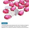 MECCANIXITY 50PCS Flat Back Acrylic Teardrop Gems 13x18mm Artificial Rhinestones for DIY Crafts Bead Wedding Party Face Painting Jewelry Making Pink view 4