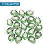 MECCANIXITY 20PCS Flat Back Acrylic Teardrop Gems 18x25mm Artificial Rhinestones for DIY Crafts Bead Wedding Party Face Painting Jewelry Making Light Green view 3