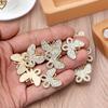 30PCS Alloy Rhinestone Butterfly Embellishment Stickers Handmade Hair Accessories Sneakers, Clothes, Party Decorations Gift Box DressRhinestone Alloy Appliques Decorative Home Decor (Gold) view 4