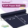 PerkHomy 48" x 2,400" (200') Navy Blue Kraft Paper Roll for Craft Bulletin Board Paper Art Table Covering Crafting Gift Wrapping Bouquet Packing Parcel 80GSM 55LB (Navy Blue, 48" x 200') view 2