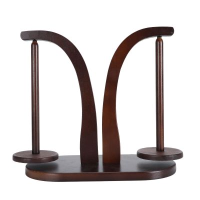 Yarn Ball Holder, Dual Axes Magnet Swivel Design Stable Support Yarn Holder for Knitting and Crocheting Easy to Assemble Wooden Yarn Spinner for Knitting Lovers (Type 1)
