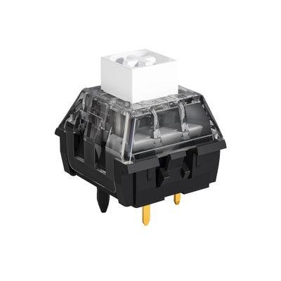 Kailh Box White V2 Clicky Switch,5-Pin 45gf Pre-Lubed Gold-Plated Spring Dustproof Waterproof Switches,Keyboard Clickers for 3D Prints and Mechanical Gaming Keyboard(10pcs)