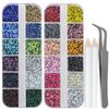 LPBeads Glass Hotfix Rhinestones Bulk SS6 14400pcs 24 Colors Hotfix Crystal Flatback Rhinestones for Crafts Clothes with Tweezers and Wax Pencil Kit view 1