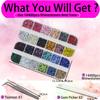 LPBeads Glass Hotfix Rhinestones Bulk SS6 14400pcs 24 Colors Hotfix Crystal Flatback Rhinestones for Crafts Clothes with Tweezers and Wax Pencil Kit view 2