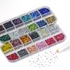 LPBeads Glass Hotfix Rhinestones Bulk SS6 14400pcs 24 Colors Hotfix Crystal Flatback Rhinestones for Crafts Clothes with Tweezers and Wax Pencil Kit view 4