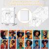 Cholemy 12 Sets Pre Drawn Canvas Kits - Painting Set 8'' x 10'' Afro Sip Pre-Stretched Canvas, Wood Easel, Watercolor Paint, Apron & Brush for Party Favors DIY Gift(Couple) view 3