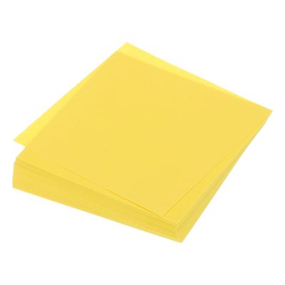 MECCANIXITY 100 Sheet Origami Paper Double Sided Lemon Yellow 3x3 Inch Square Sheet for Art Craft Project, Beginners, Gifts Decor