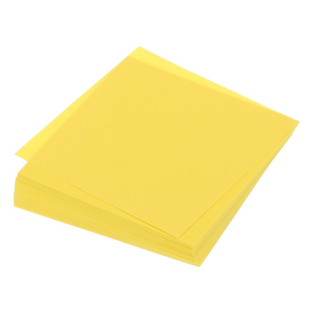 MECCANIXITY 100 Sheet Origami Paper Double Sided Lemon Yellow 3x3 Inch Square Sheet for Art Craft Project, Beginners, Gifts Decor