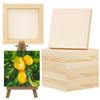 Aodaer 8 Pack Wood Panels 6 x 6 Inch Wooden Panels Canvas Unfinished Craft Wood Boards Panels for Art Crafts Acrylic and Oil Painting Pouring DIY Projects view 1