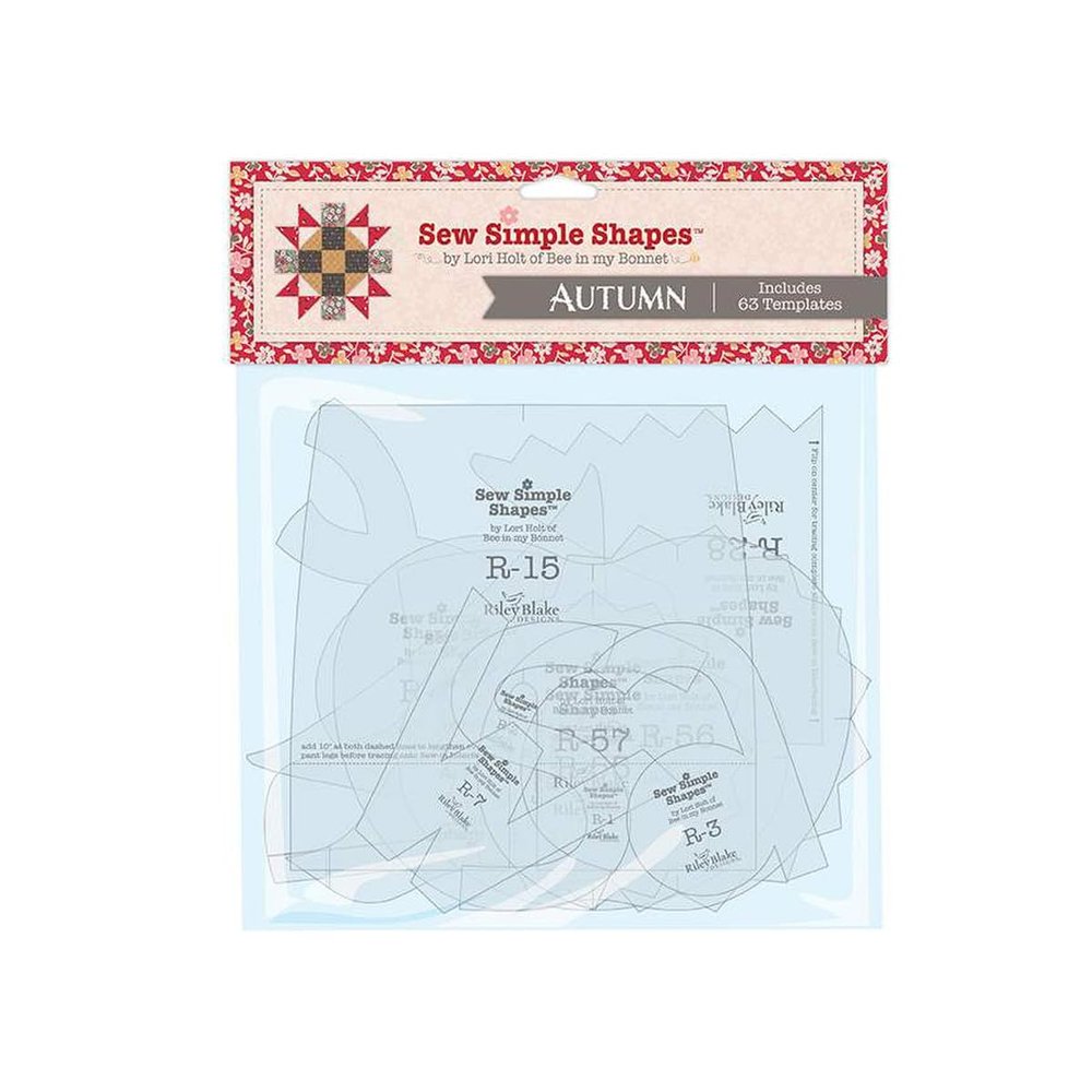 NineTribe Basics Riley Blake Sew Simple Shapes How to Build A Scarecrow Acrylic Quilting Templates by Lori Holt, Marking and Guiding Your Quilting Stitches, Clear, STT-35006