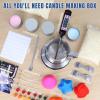 JINEKU Candle Making Gift Box Set for Adults and Beginners - Heating Stove + Pouring Cup + Thermometer + Soy Wax (1000g), Candle DIY Tools view 2
