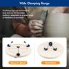 Portable Pottery Machine Turntable Clamp,Sculpting Clamp Ceramic Trimming Tools Repair Tools for Ceramic Beginners Professionals view 2