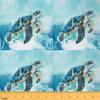 Feelyou Sea Turtle Blue Teal Fabric by The Yard 5 Yard Ocean Decorative Fabric Beach Coastal Upholstery Fabric for Chairs Animal DIY Reupholstery Fabric Room Decor Soft Flannel view 1