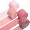 PIGETALE Crepe Paper Streamers 4 Rolls 328ft, Pack of Metallic Rose Gold, Pink, Dusty Pink Party Streamers for Birthday Wedding Bachelorette Baby Bridal Shower Party Decorations (1.8Inch x 82Ft/Roll) view 1