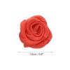 uxcell 100pcs 1.5cm Mini Ribbon Roses Satin Ribbon Flower Rose Artificial Fabric Flowers for DIY Crafting Accessories Sewing Wrapping Wedding Gift Decoration, Red view 2