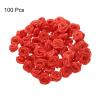 uxcell 100pcs 1.5cm Mini Ribbon Roses Satin Ribbon Flower Rose Artificial Fabric Flowers for DIY Crafting Accessories Sewing Wrapping Wedding Gift Decoration, Red view 3