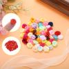 uxcell 100pcs 1.5cm Mini Ribbon Roses Satin Ribbon Flower Rose Artificial Fabric Flowers for DIY Crafting Accessories Sewing Wrapping Wedding Gift Decoration, Red view 4