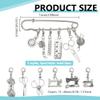 BENECREAT 6 Sets 3 Styles Tailor Tool Theme Stitch Marker Charms, Stitch Markers Knitting Metal Rings Knitting Kit with Safety Pins and Lobster Clasps for Knitting Weaving Sewing view 2