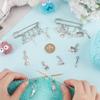 BENECREAT 6 Sets 3 Styles Tailor Tool Theme Stitch Marker Charms, Stitch Markers Knitting Metal Rings Knitting Kit with Safety Pins and Lobster Clasps for Knitting Weaving Sewing view 3