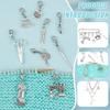 BENECREAT 6 Sets 3 Styles Tailor Tool Theme Stitch Marker Charms, Stitch Markers Knitting Metal Rings Knitting Kit with Safety Pins and Lobster Clasps for Knitting Weaving Sewing view 4