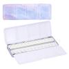 PATIKIL Empty Watercolor Palette, Metal Watercolor Tin with 26pcs Half Pans Paint Case with Lid Paint Box for Travel Gouache Oil Painting, Pink Purple view 1