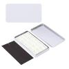 PATIKIL Empty Watercolor Palette, Metal Watercolor Tin with 20pcs Half Pans and Magnetic Sticker Paint Case with Lid Paint Box for Travel Gouache, White view 1