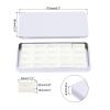 PATIKIL Empty Watercolor Palette, Metal Watercolor Tin with 20pcs Half Pans and Magnetic Sticker Paint Case with Lid Paint Box for Travel Gouache, White view 2