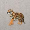 LLS Smile Sticker Patch Natural Orange Tiger Embroidered Applique Iron On Patches Logo Emblem for Superb Style Caps Bags Jackets Backpacks Accessories view 1