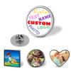 Custom Buttons Bulk 1-100 PCS Personalized Photo Pins Add Your Text Logo Clothing Accessory Badge for Hat Backpack Lapel for Men Women Wedding Party, 3 Shapes Available, Round view 1