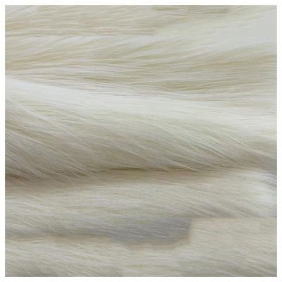 Shaggy Faux Fur Fabric 68 Colors Soft Plush12cm Long Pile Fake Fur Materials Craft Fabric, for Christmas Ornaments, Fursuit, Cosplay, Costume, Gnome Beards, Craft Supply, 50x180cm (Color : Beige)