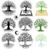 CRASPIRE Tree of Life Clear Stamps Plant Moon Sun Reusable Postmark Transparent Silicone Stamp Seals for Journaling Card Making Decor DIY Scrapbooking Film Frame Photo Album Decorative view 1