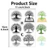 CRASPIRE Tree of Life Clear Stamps Plant Moon Sun Reusable Postmark Transparent Silicone Stamp Seals for Journaling Card Making Decor DIY Scrapbooking Film Frame Photo Album Decorative view 2