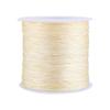 Chinese Knot Cord, 100Mx0.8mm Nylon Chinese Knot Cord Rattail Thread String Round Knitting Cord Beige for Micro Macrame Jewelry Making view 1