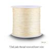Chinese Knot Cord, 100Mx0.8mm Nylon Chinese Knot Cord Rattail Thread String Round Knitting Cord Beige for Micro Macrame Jewelry Making view 3