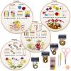 VIVIDOX 4 Sets Embroidery Kit for Beginners with Stitch Video, Cross Stitch Kits for Adults, Hand Craft Lover, Starters Easy Practice with Stamped Pattern, Hoop, Needles, Scissors, Tools & Instruction view 1