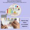 VIVIDOX 4 Sets Embroidery Kit for Beginners with Stitch Video, Cross Stitch Kits for Adults, Hand Craft Lover, Starters Easy Practice with Stamped Pattern, Hoop, Needles, Scissors, Tools & Instruction view 4