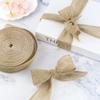 21 Yard Burlap Wired Ribbon, Natural Burlap Fabric Roll for Holiday Party DIY Handmade Artist Home Decor Packaging,Tree Decoration,Outdoor Decoration (1.5 Inch Wide) view 2