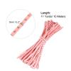 uxcell 10 Yards Faux Leather Suede Cord with Rivet, 5mm Studded Microfiber Leather String Rope for DIY Making Necklaces, Bracelets (Pink) view 2