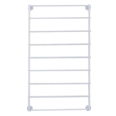 White Metal Stowels Display Rack with 9 Cross Bar, Wall Mounted Craft Ribbon Organizers Shelf for Wrapping Paper (Size : 70x120cm/27.6x47.2in)