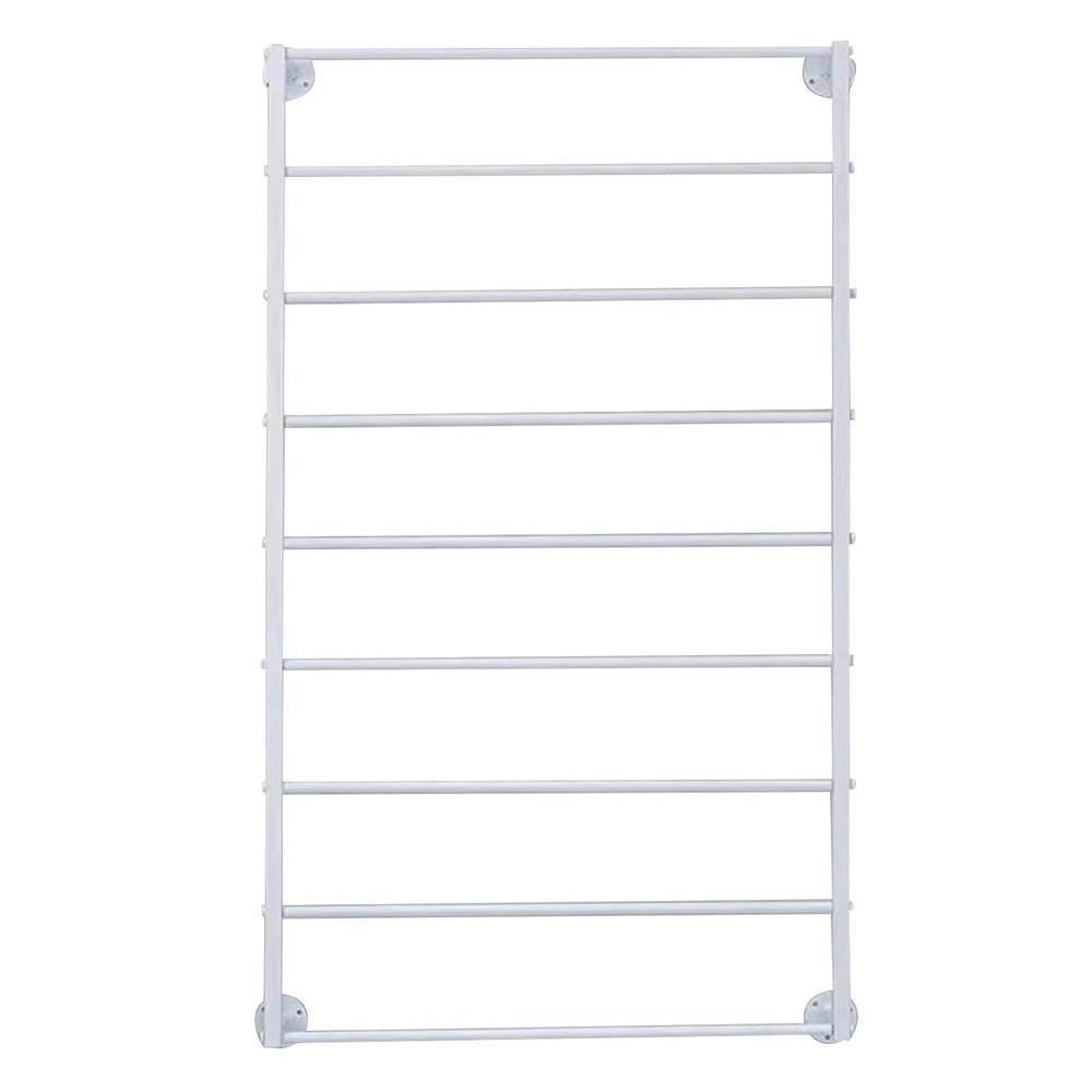 White Metal Stowels Display Rack with 9 Cross Bar, Wall Mounted Craft Ribbon Organizers Shelf for Wrapping Paper (Size : 70x120cm/27.6x47.2in)